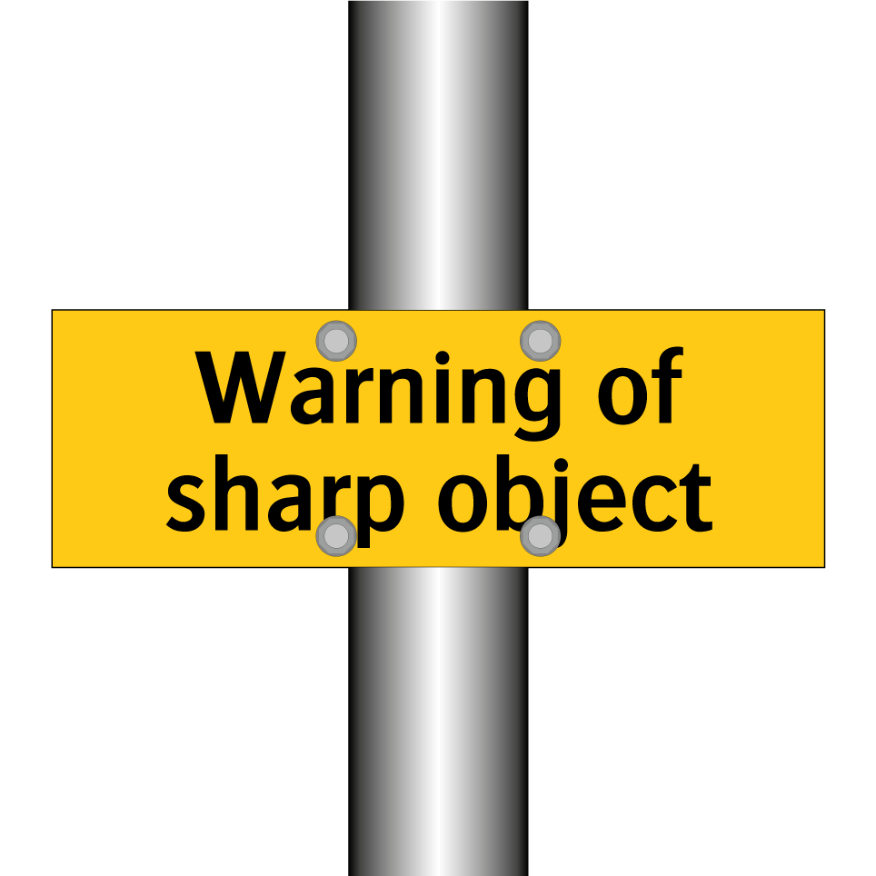 Warning of sharp object