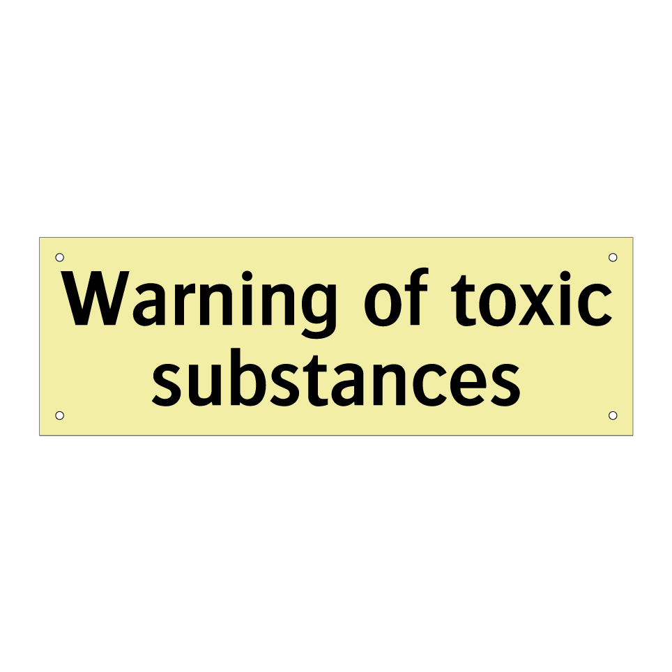 Warning of toxic substances