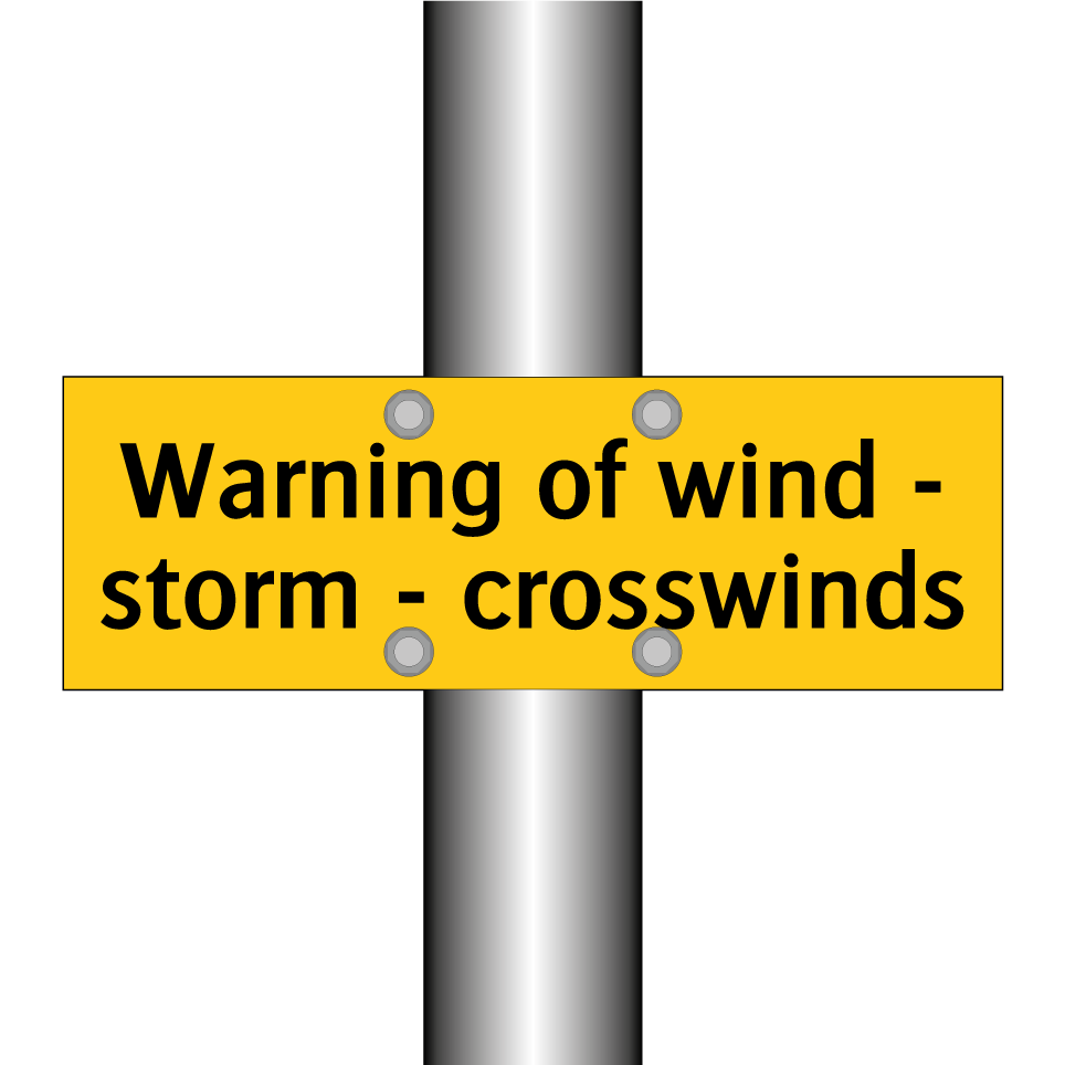 Warning of wind - storm - crosswinds