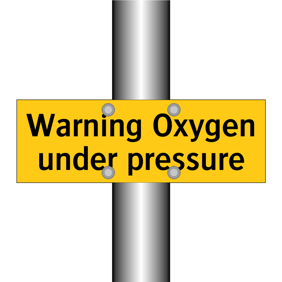 Warning Oxygen under pressure