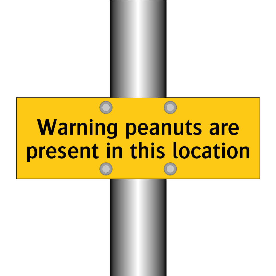Warning peanuts are present in this location