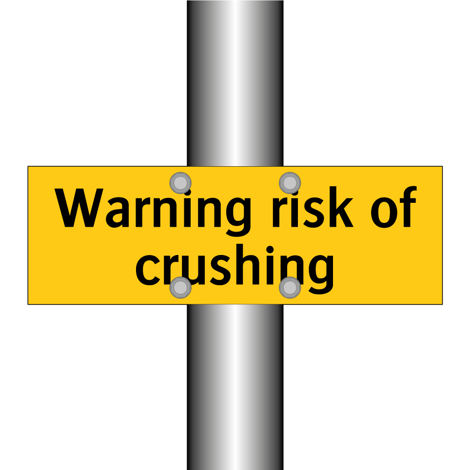 Warning risk of crushing