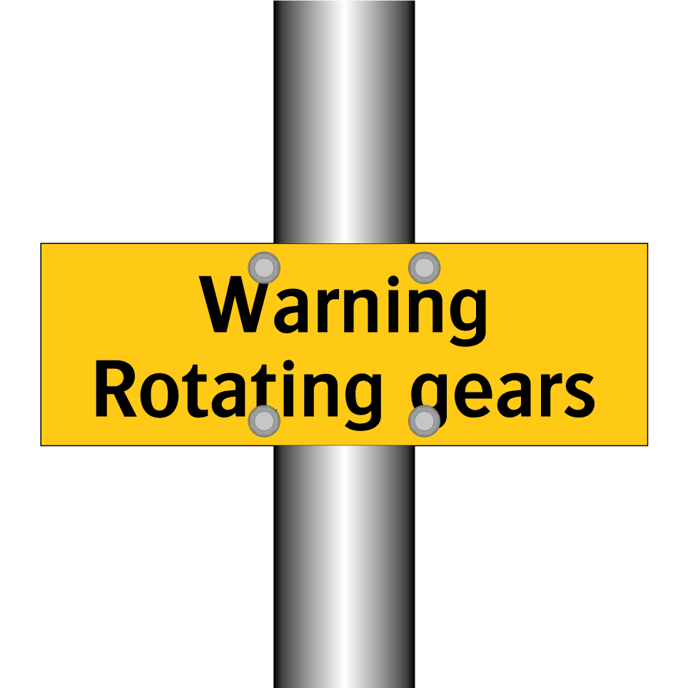 Warning Rotating gears