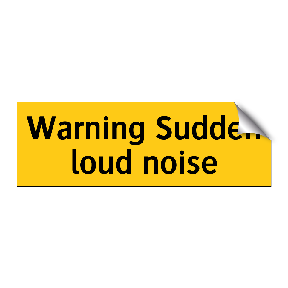 Warning Sudden loud noise