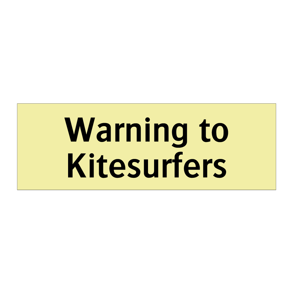 Warning to Kitesurfers