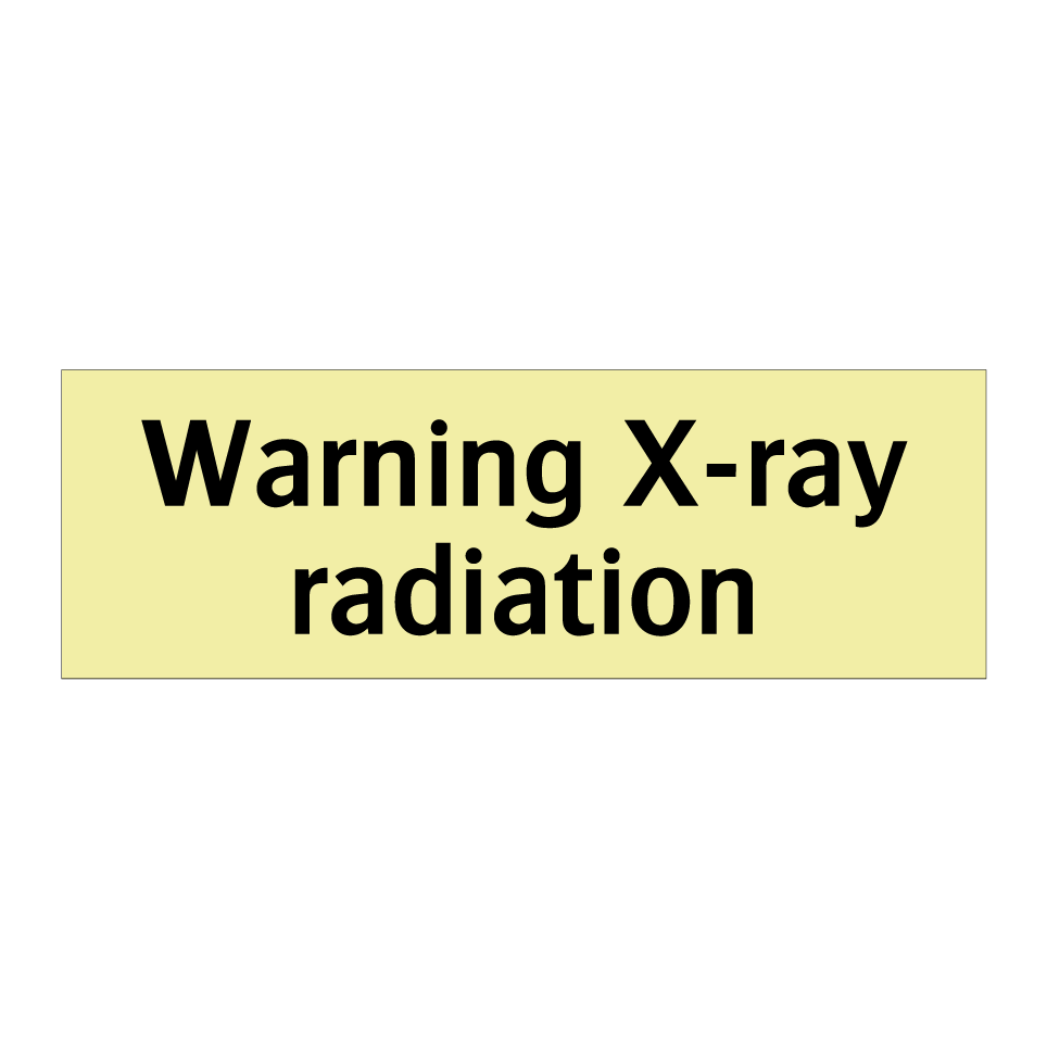 Warning X-ray radiation
