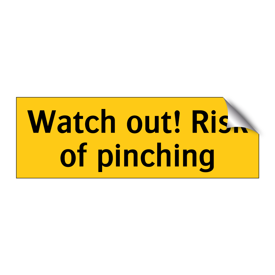 Watch out! Risk of pinching