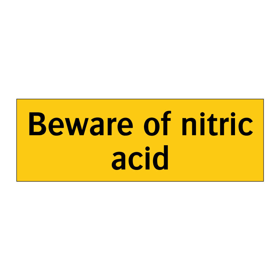 Beware of nitric acid