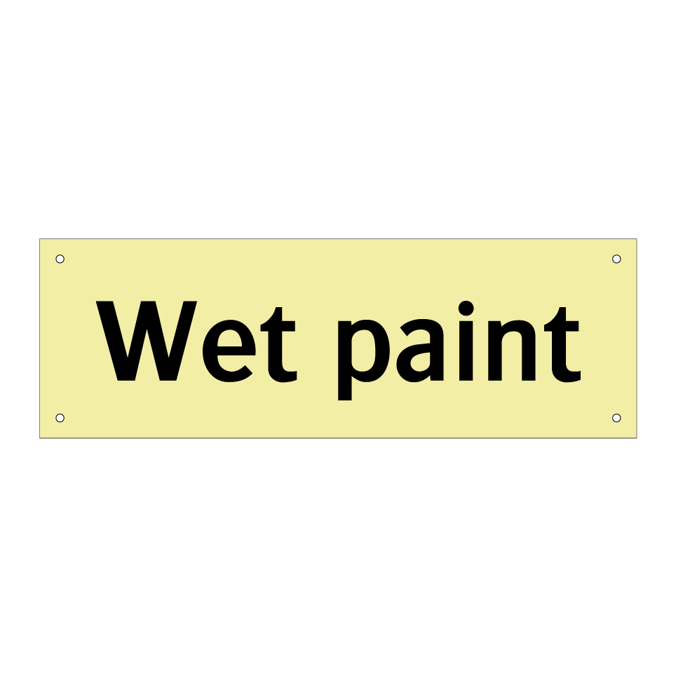 Wet paint