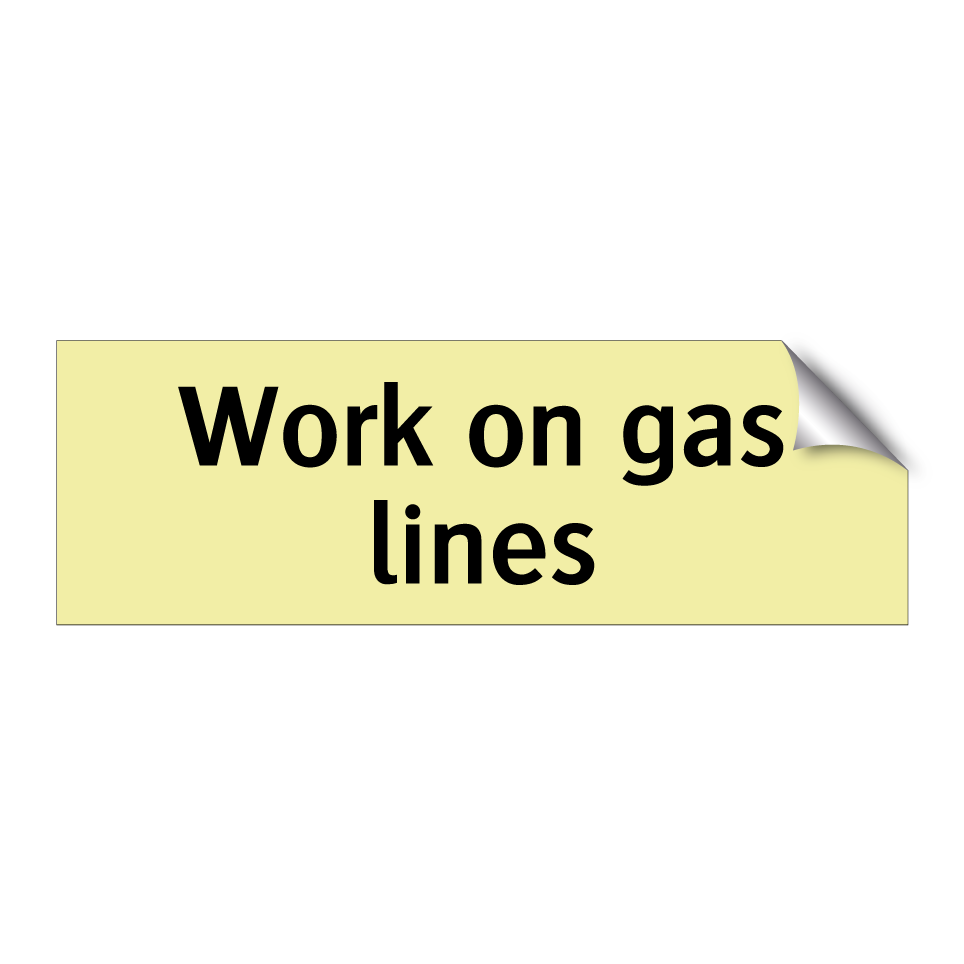 Work on gas lines