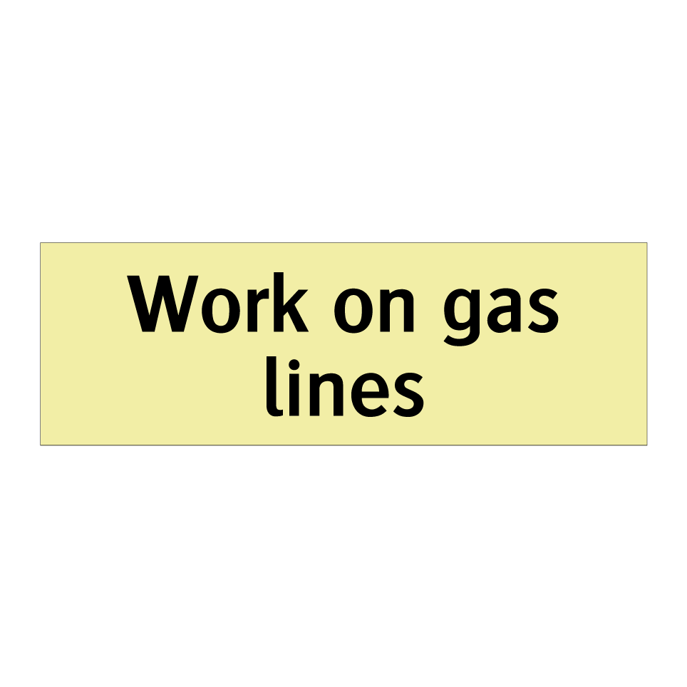 Work on gas lines