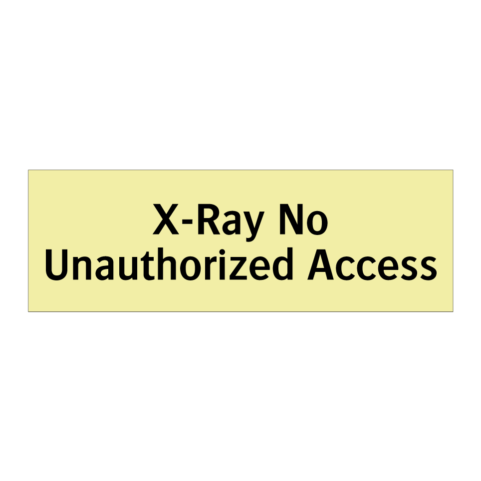 X-Ray No Unauthorized Access