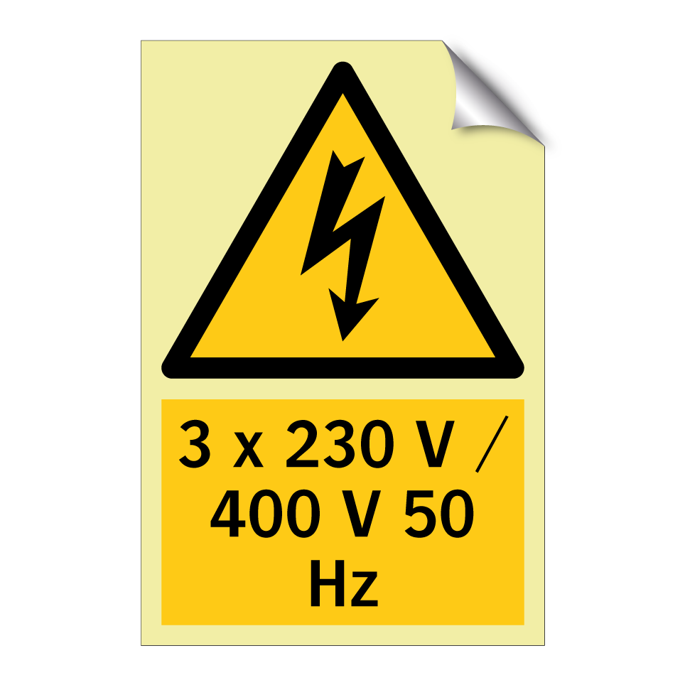 3 x 230 V / 400 V 50 Hz