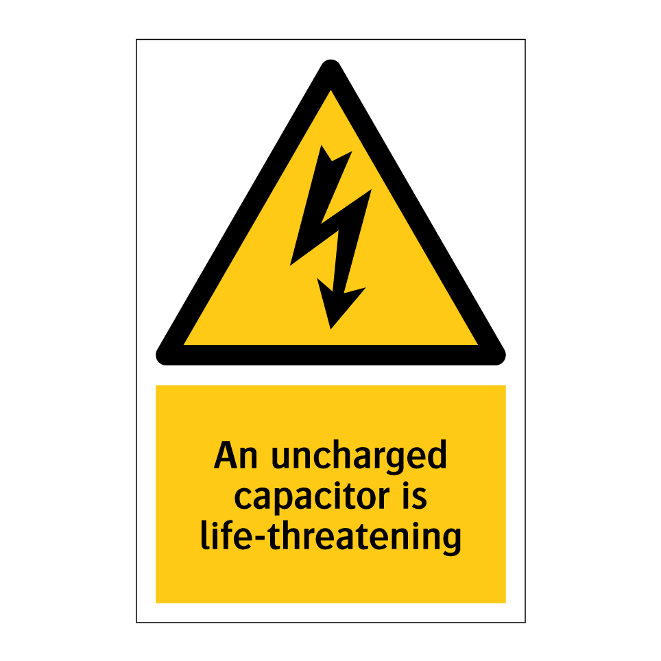 An uncharged capacitor is life-threatening