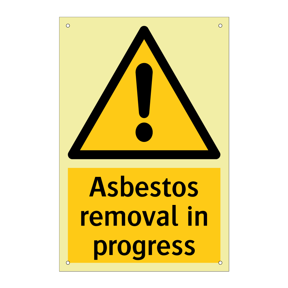 Asbestos removal in progress