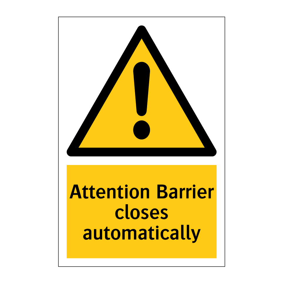 Attention Barrier closes automatically