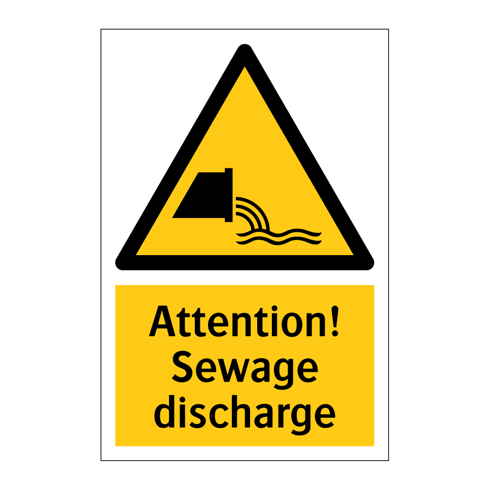 Attention! Sewage discharge