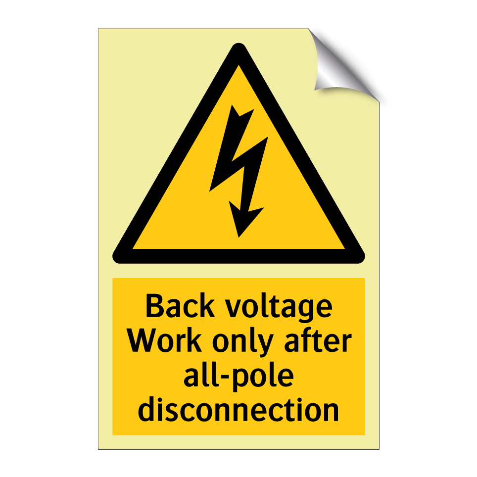 Back voltage Work only after all-pole disconnection