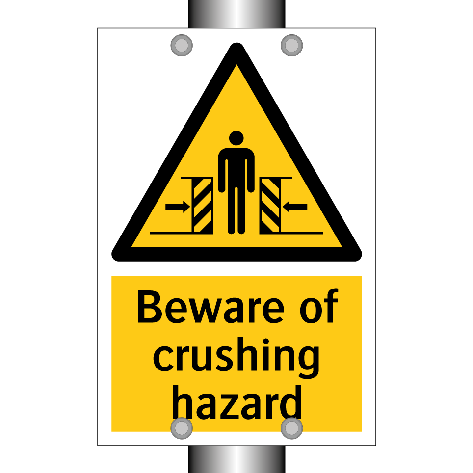 Beware of crushing hazard