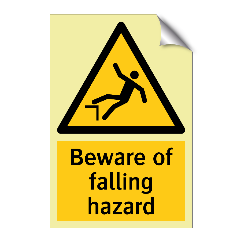 Beware of falling hazard