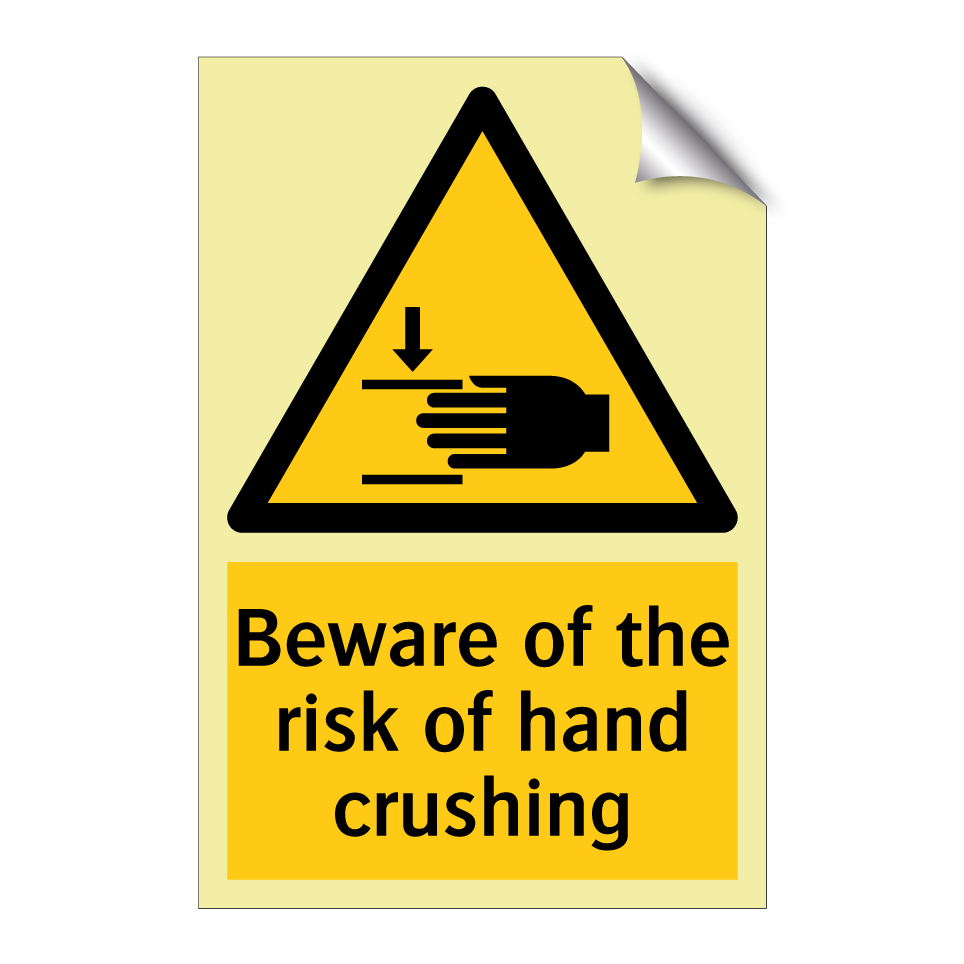 Beware of the risk of hand crushing
