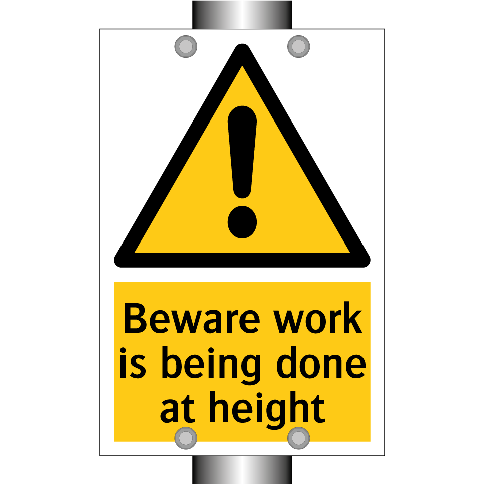Beware work is being done at height