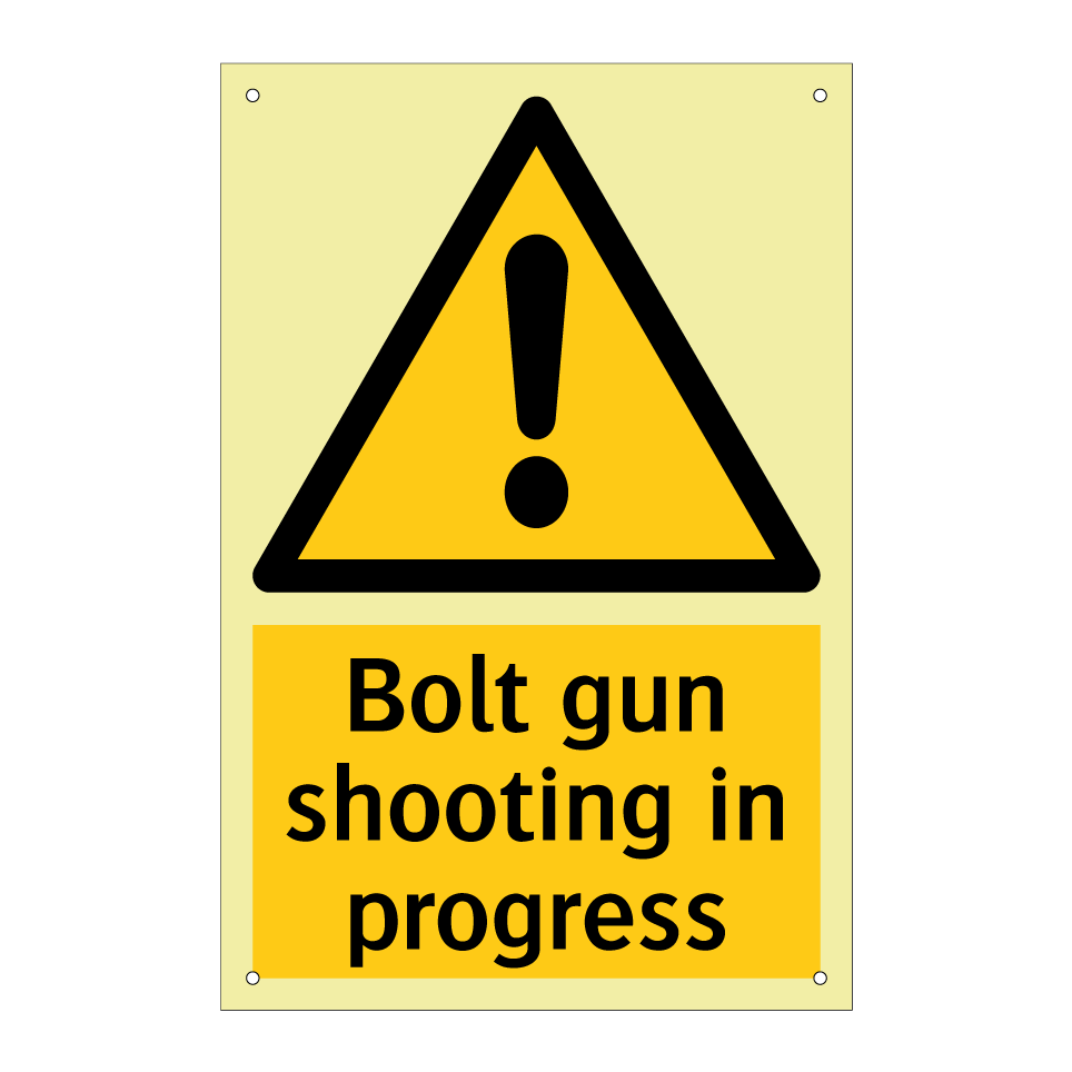 Bolt gun shooting in progress
