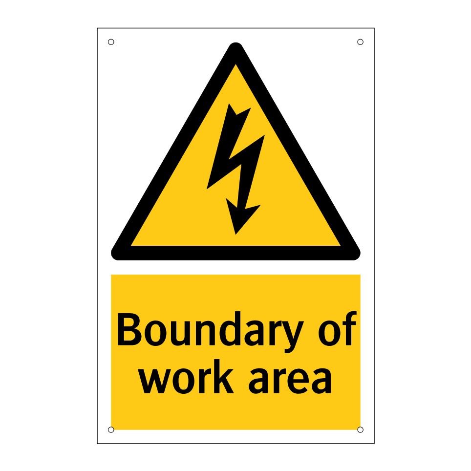 Boundary of work area