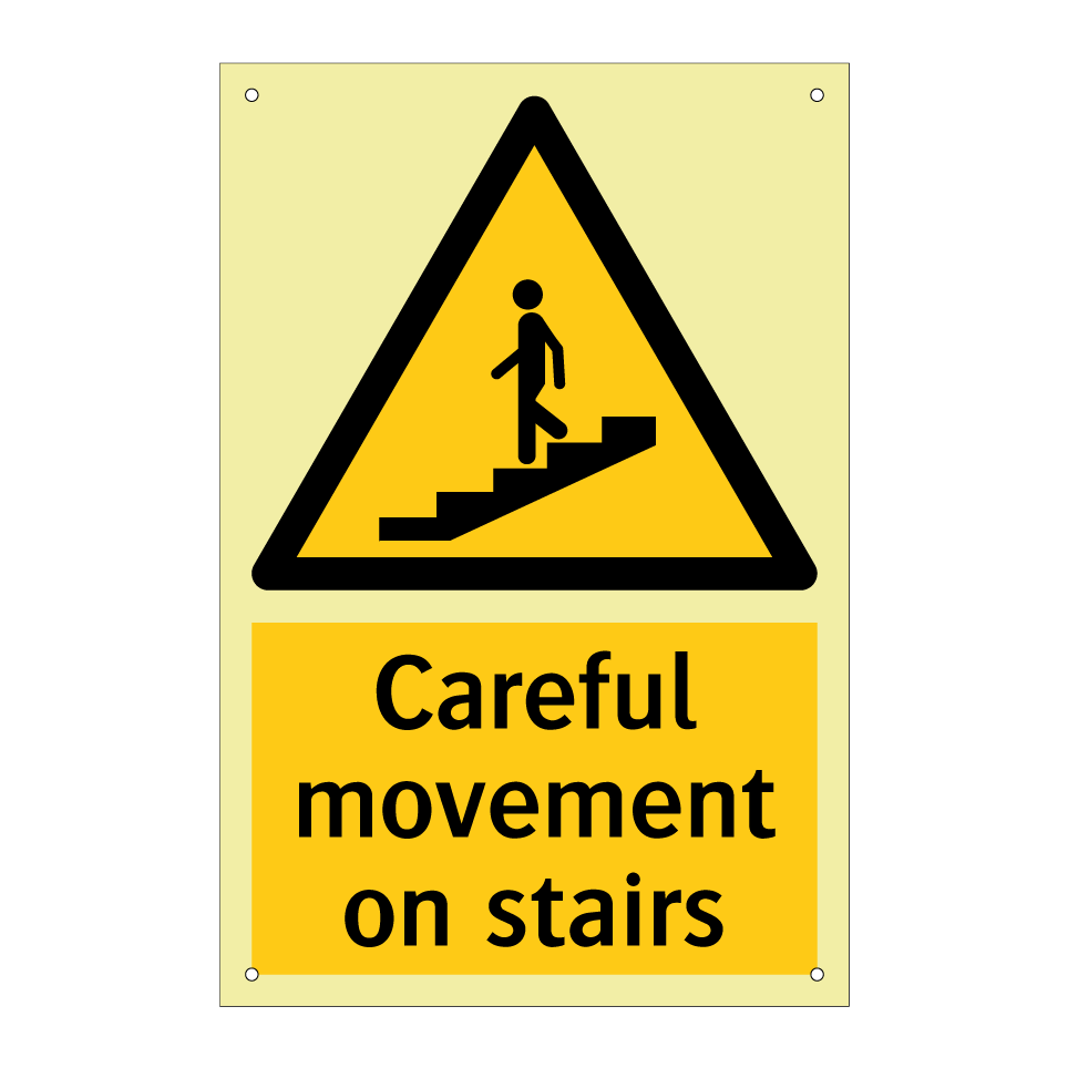 Careful movement on stairs