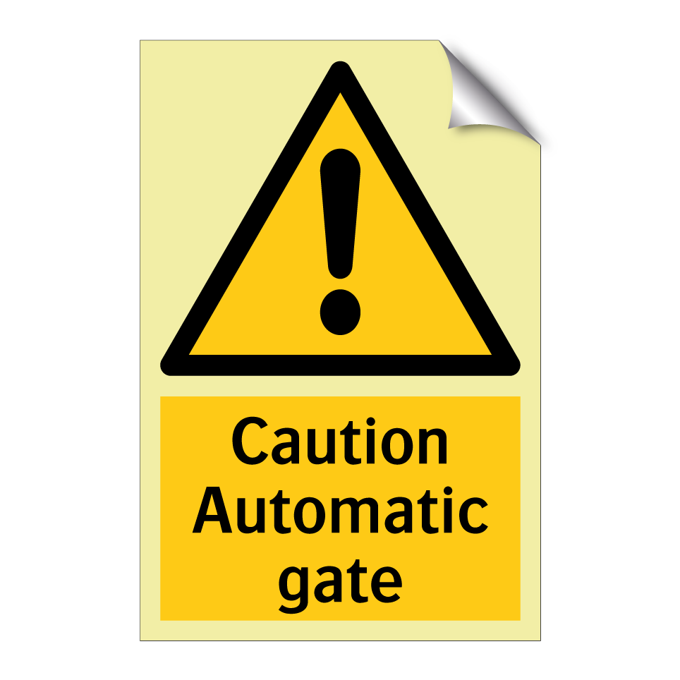 Caution Automatic gate