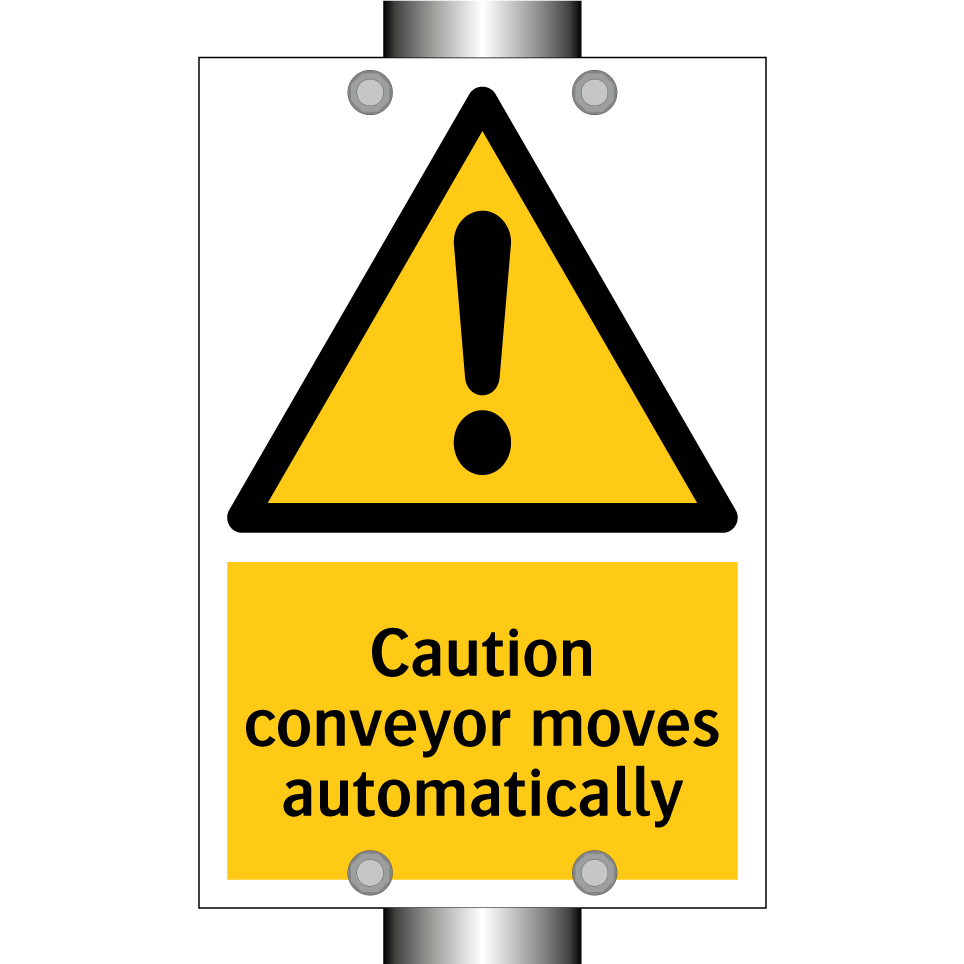 Caution conveyor moves automatically