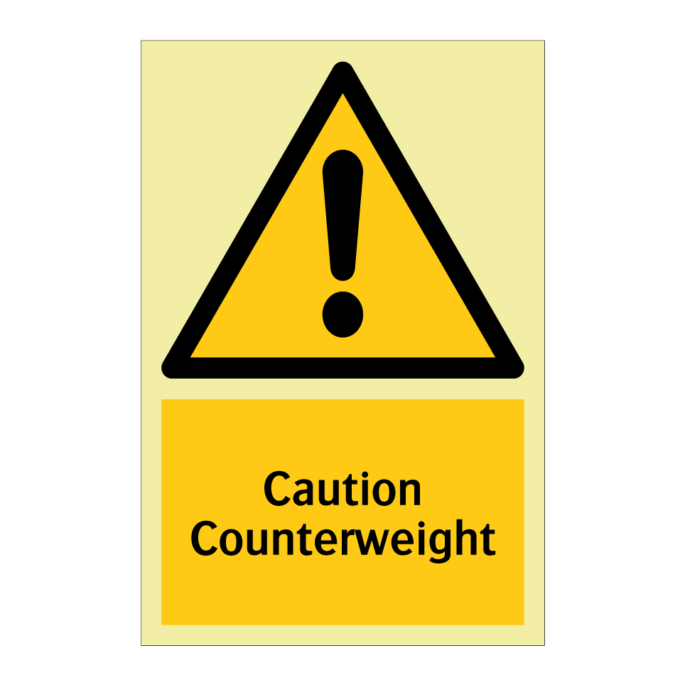 Caution Counterweight
