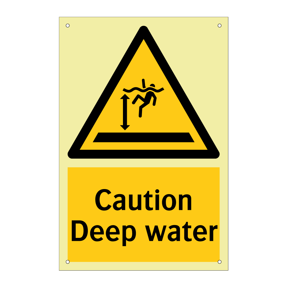Caution Deep water