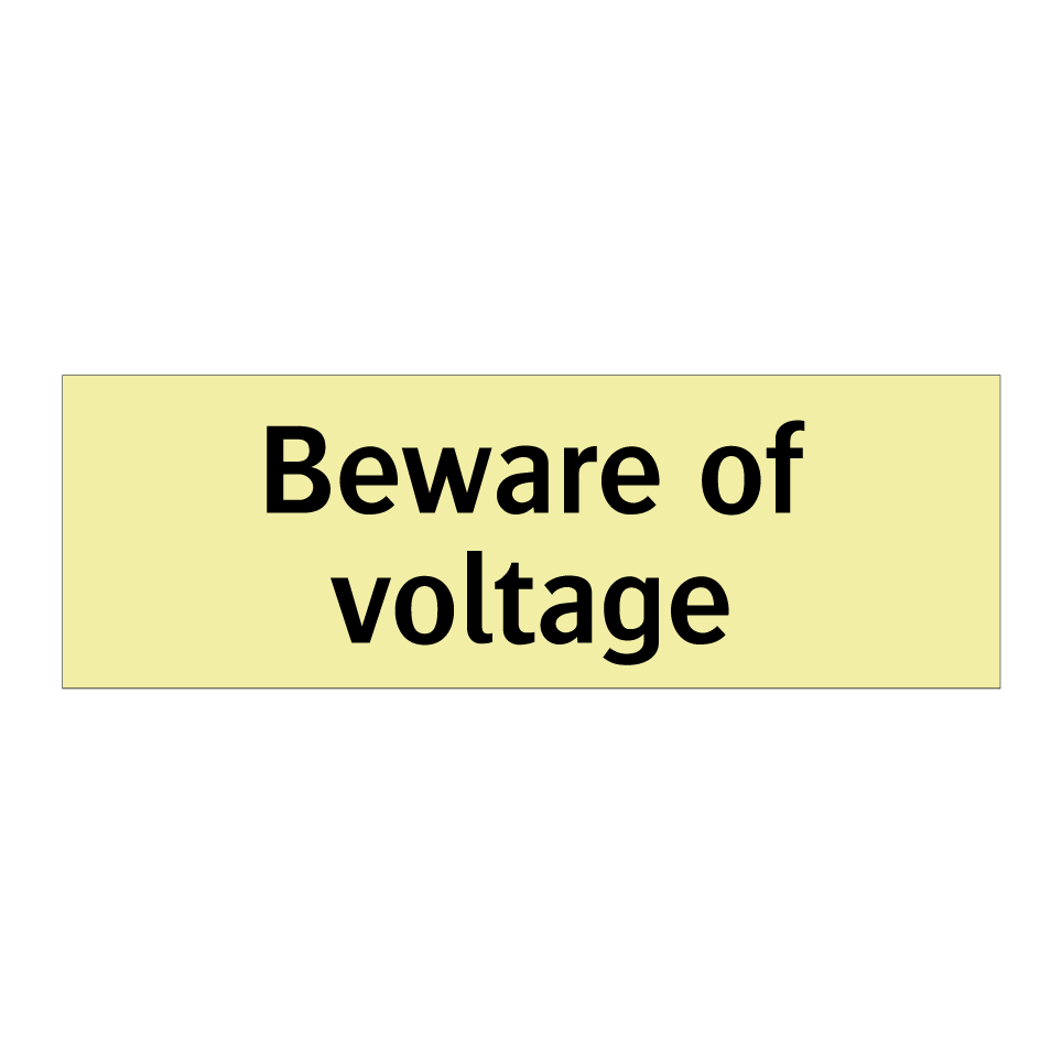 Beware of voltage