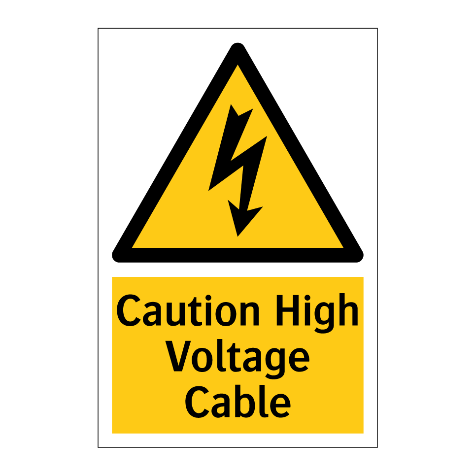 Caution High Voltage Cable