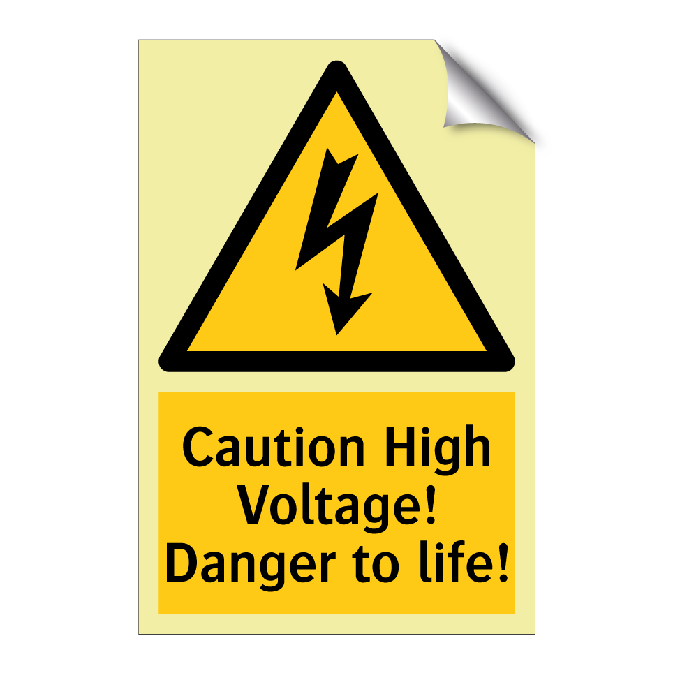 Caution High Voltage! Danger to life!
