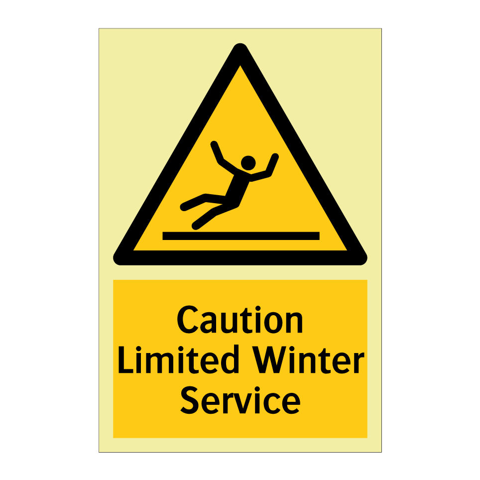 Caution Limited Winter Service