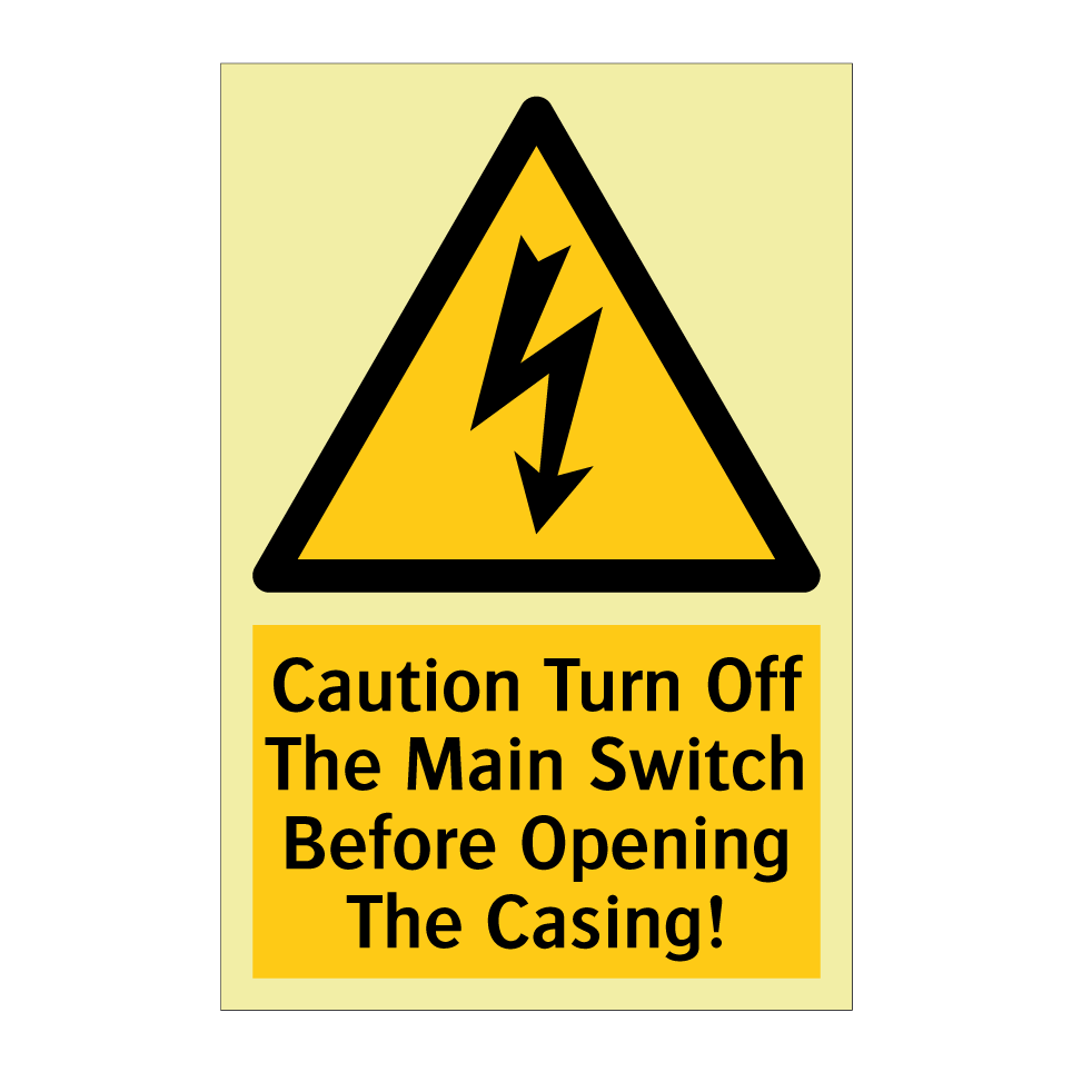 Caution Turn Off The Main Switch Before Opening The Casing!