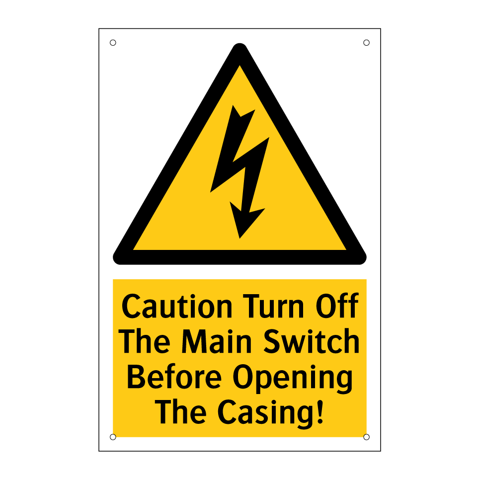 Caution Turn Off The Main Switch Before Opening The Casing!