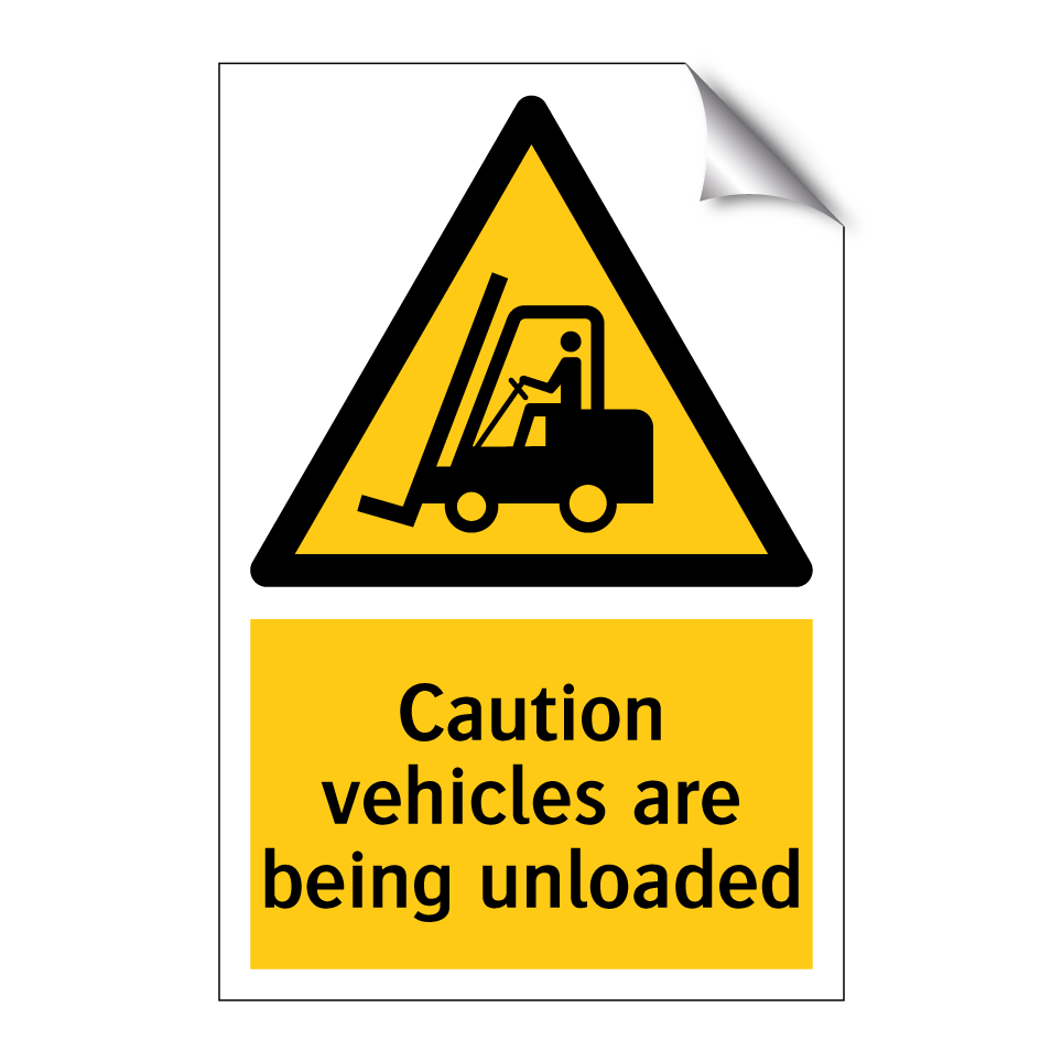 Caution vehicles are being unloaded