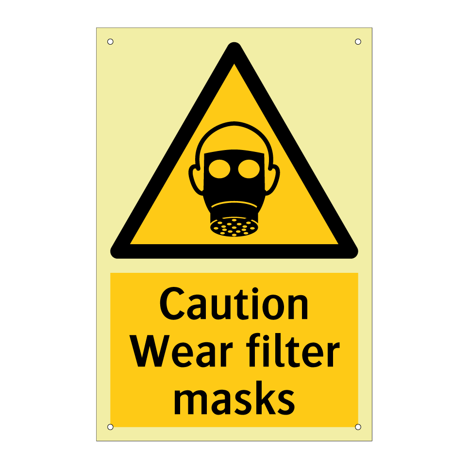 Caution Wear filter masks