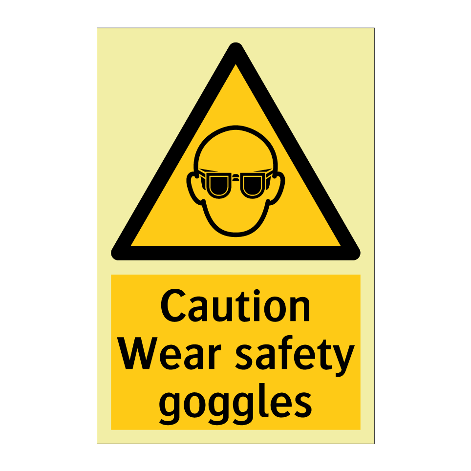 Caution Wear safety goggles