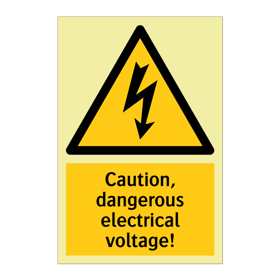 Caution, dangerous electrical voltage!