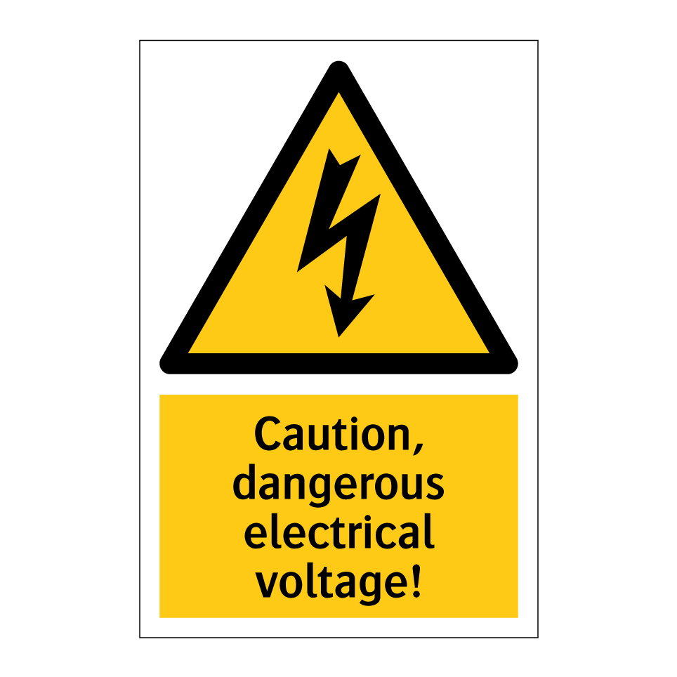 Caution, dangerous electrical voltage!