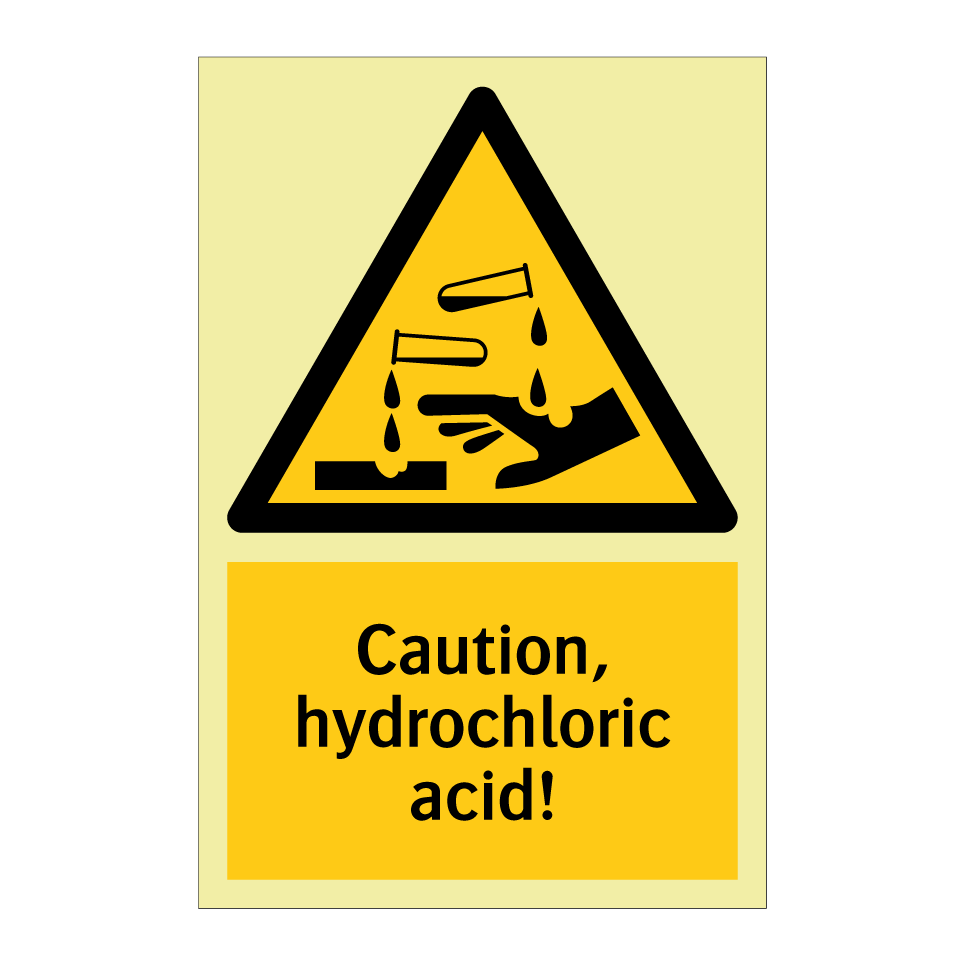 Caution, hydrochloric acid!