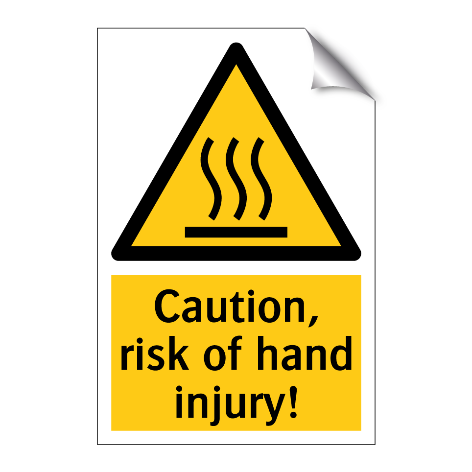 Caution, risk of hand injury!