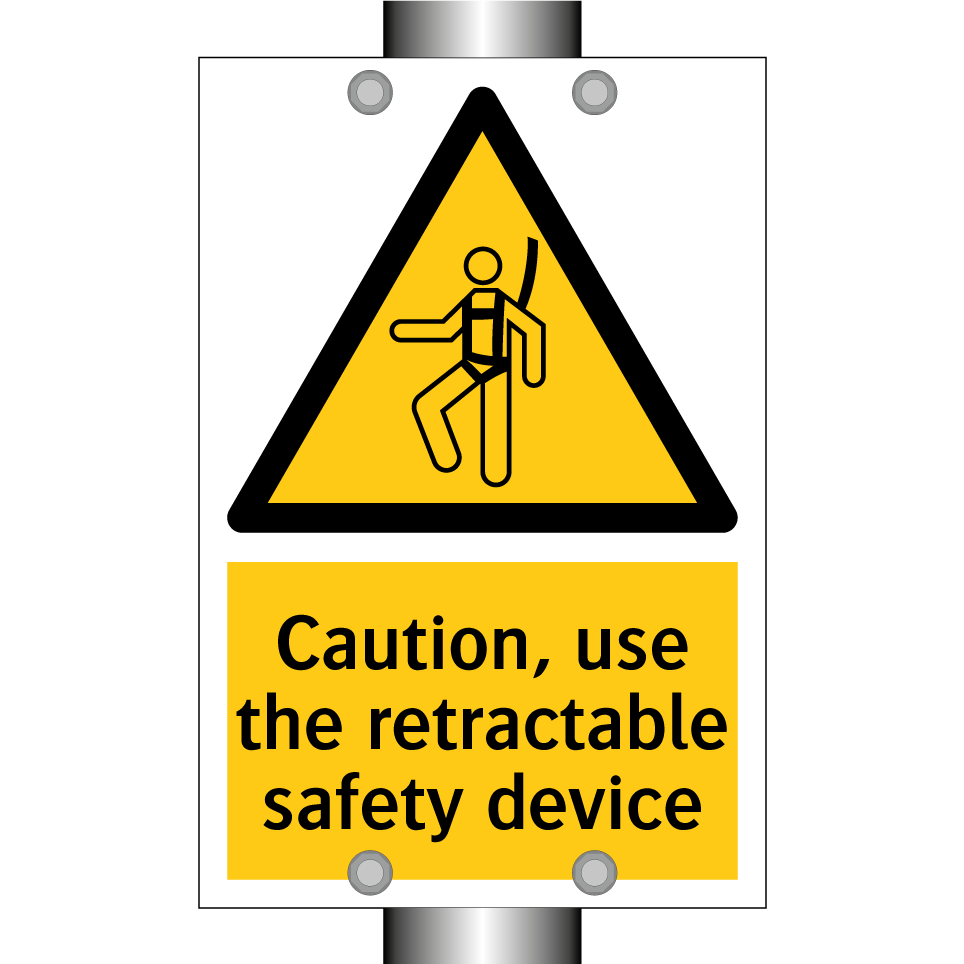 Caution, use the retractable safety device