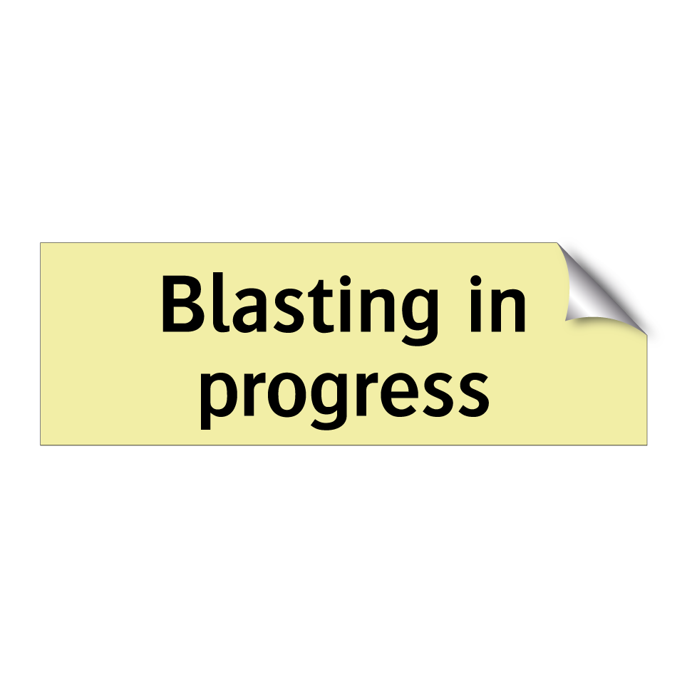 Blasting in progress