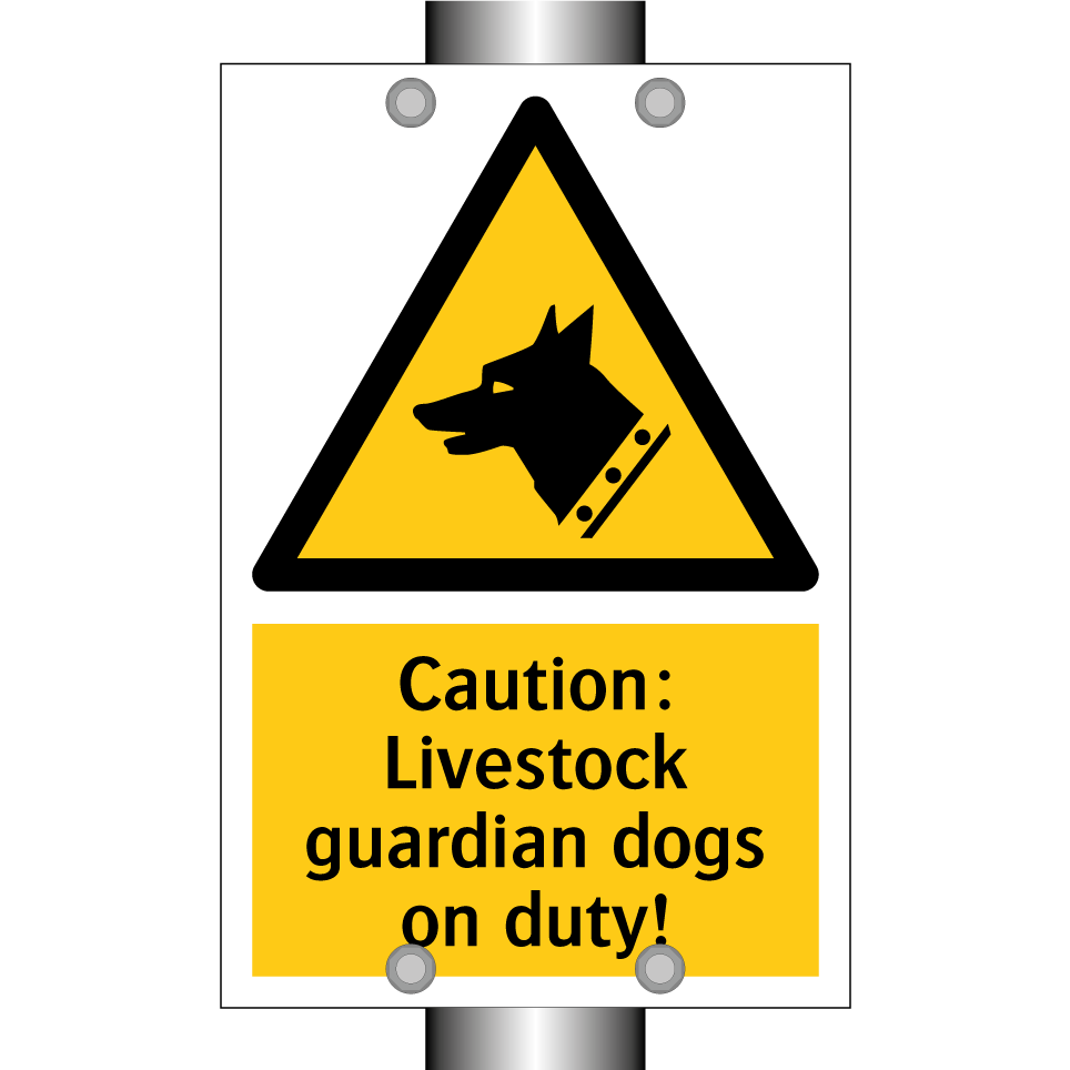 Caution: Livestock guardian dogs on duty!