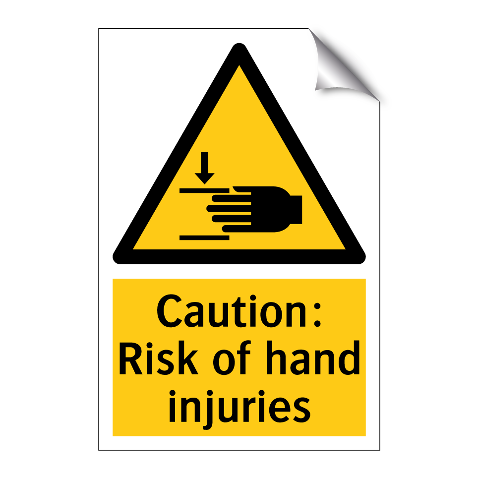 Caution: Risk of hand injuries